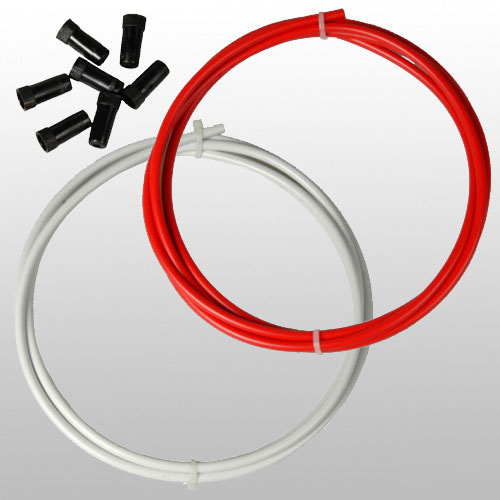 [한국자전거총판] 브레이크 컬러 겉선 2m (화이트, 레드) - 상품 이미지