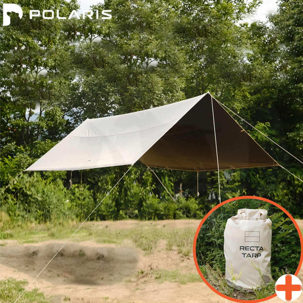 폴라리스 뉴 렉타 타프 블랙코팅 대형 그늘막 웜그레이