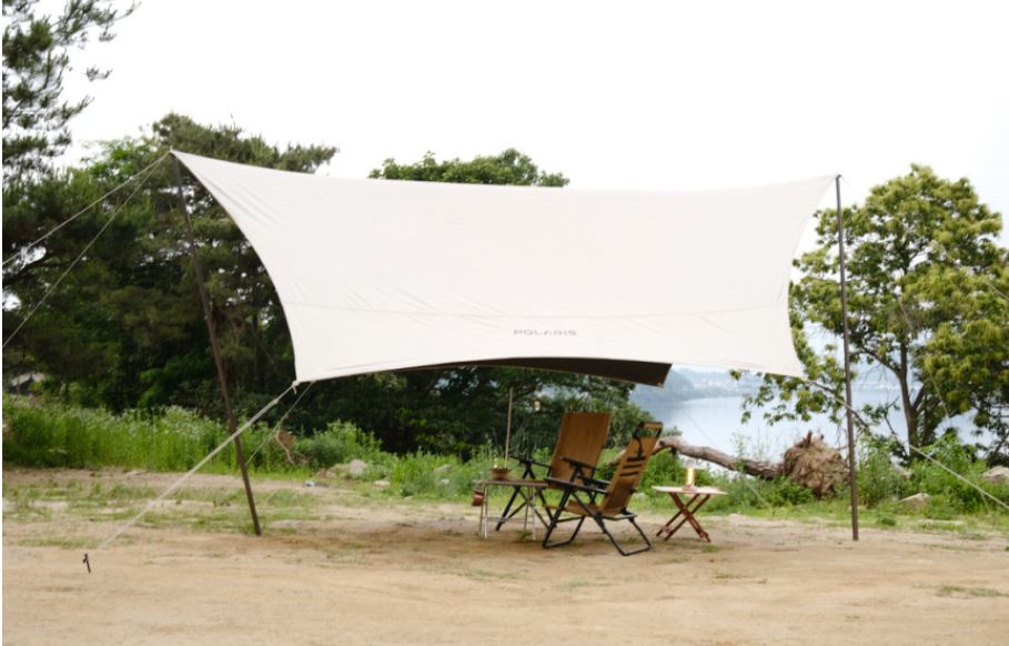 폴라리스 뉴 헥사 타프 블랙코팅 대형 그늘막 웜그레이