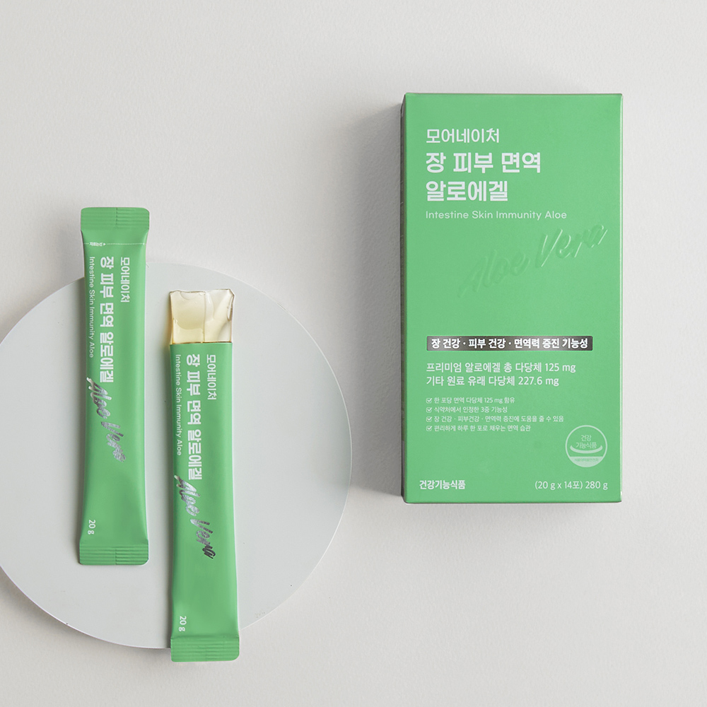 모어네이처 알로에 겔 젤리 베라 다당체 먹는 장 피부 면역력 이뮨 14포, 1개 - 상세 이미지 2