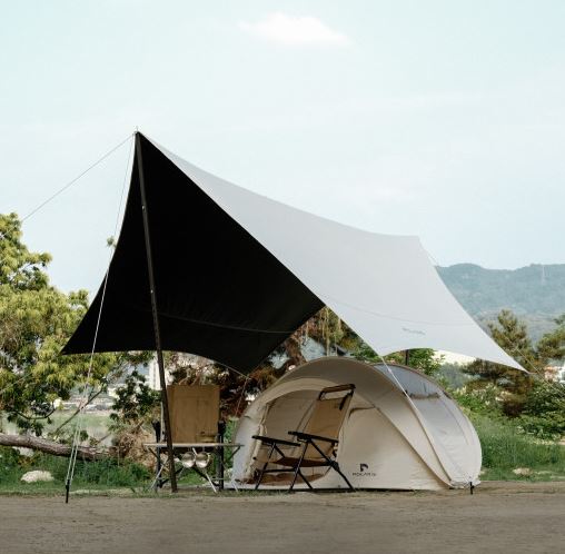 폴라리스 뉴 헥사 타프 블랙코팅 대형 그늘막 웜그레이