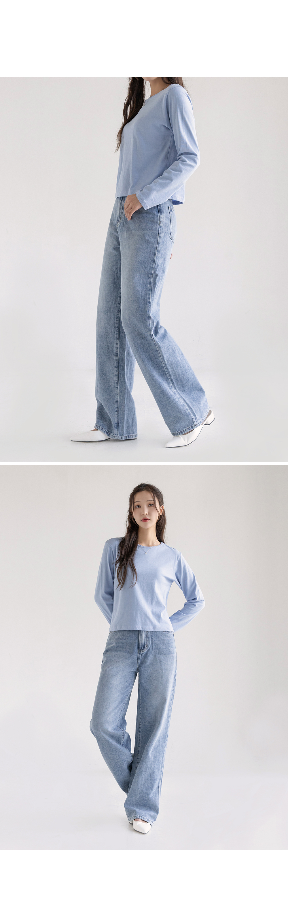 [2천장돌파][기획] 빅사이즈 S-2XL 미튼 3기장 빈티지 워싱 와이드 밴딩 청바지 상세 이미지 26
