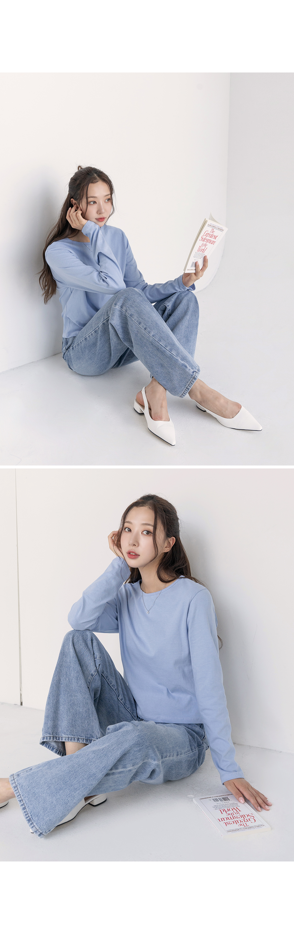 [2천장돌파][기획] 빅사이즈 S-2XL 미튼 3기장 빈티지 워싱 와이드 밴딩 청바지 상세 이미지 27