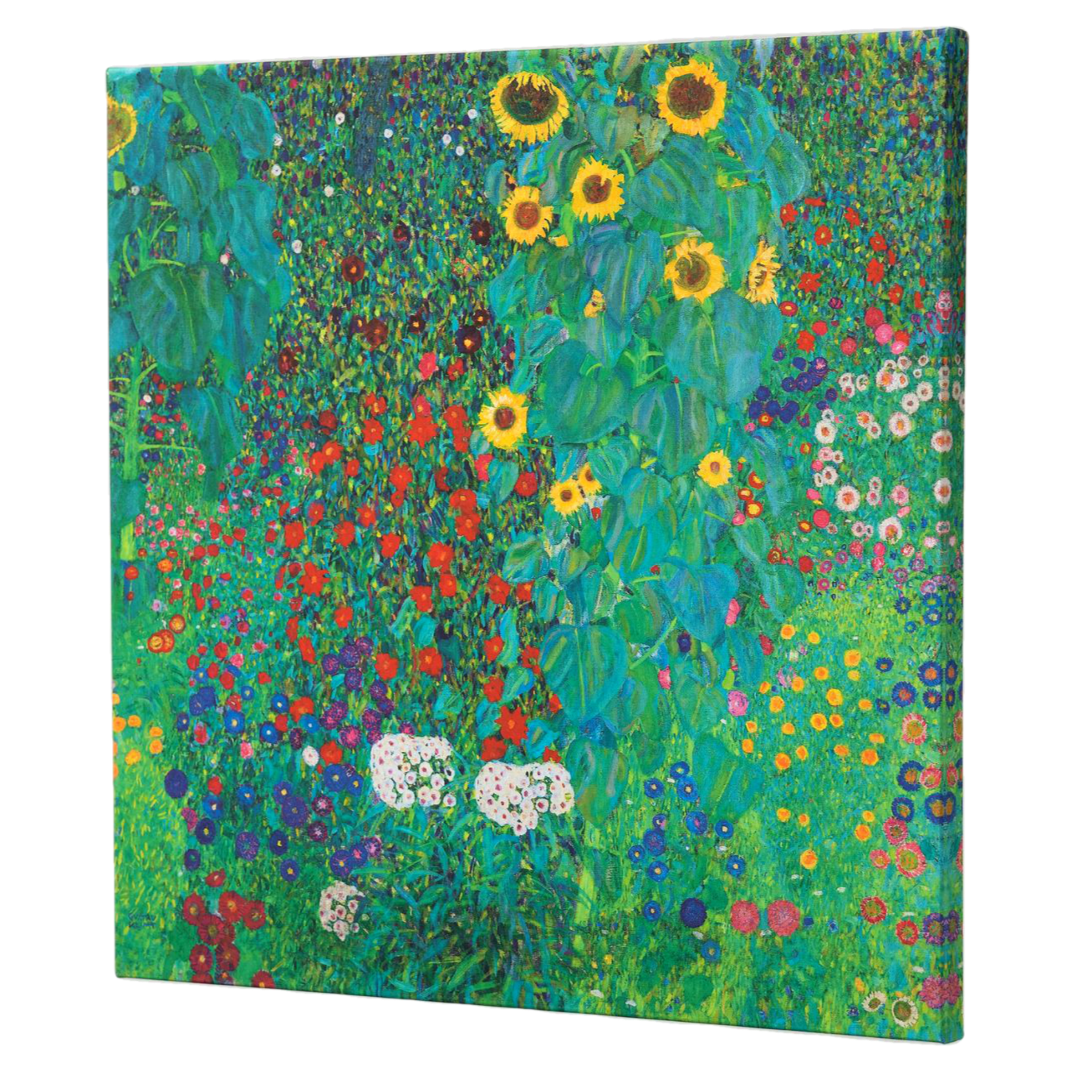 나무아래 핀 장미 80x80cm 액자 그림 구스타프 클림트 명화 사무실 거실 현관 캔버스 - 상세 이미지 3