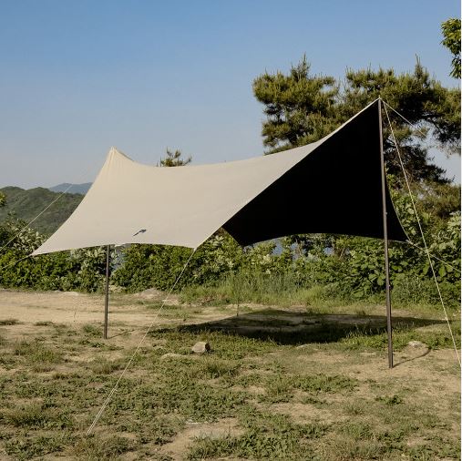 폴라리스 뉴 헥사 타프 블랙코팅 대형 그늘막 웜그레이