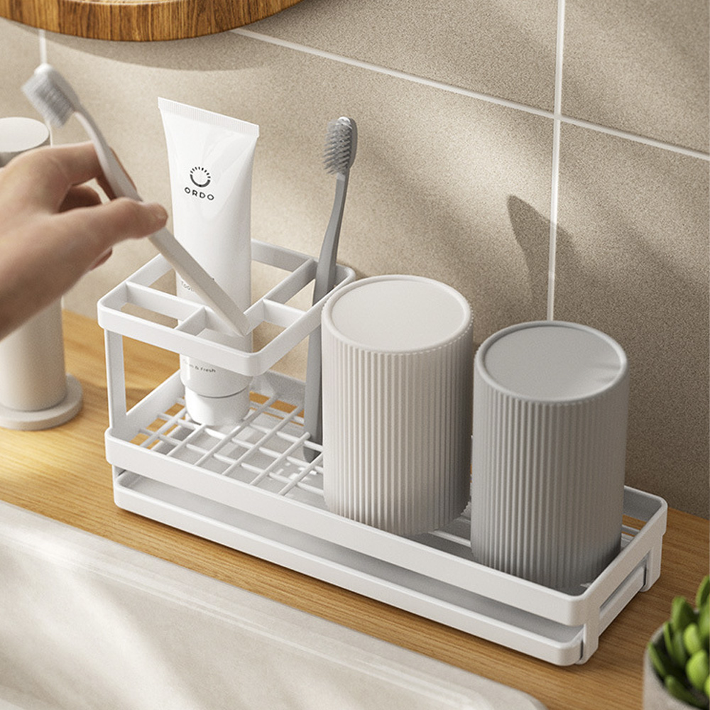 무타공마켓 물빠짐 칫솔꽂이 면도기 치약 칫솔거치대 제품 이미지