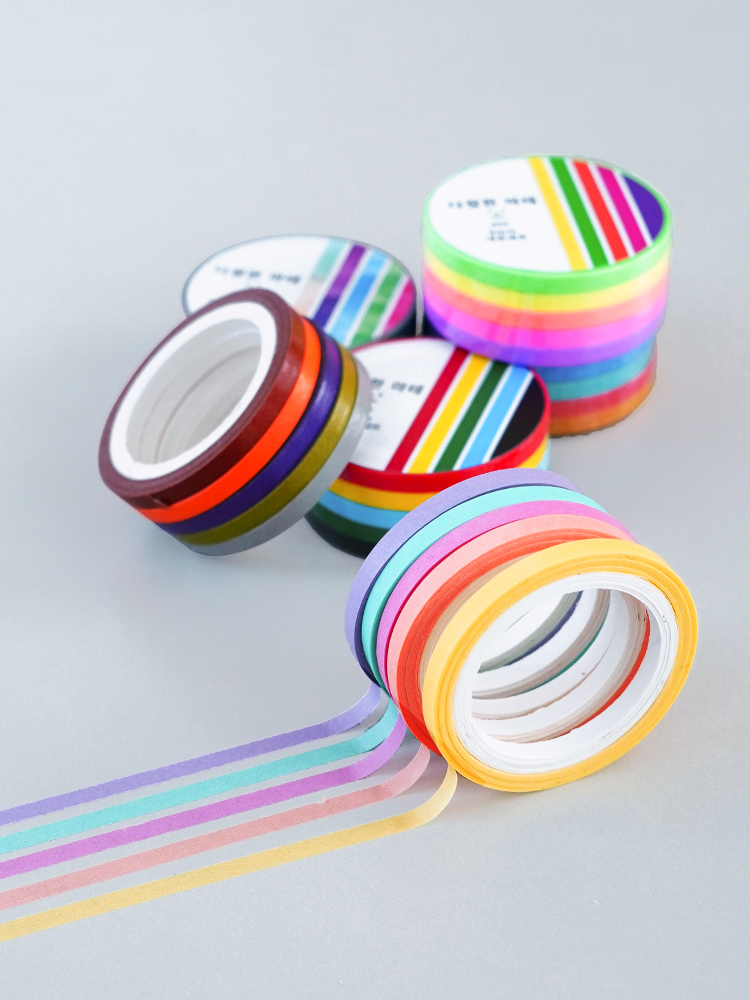 리훈 다정한마테 3mm 5개 얇은 라인 형광 밑줄 네온세트 이미지 3