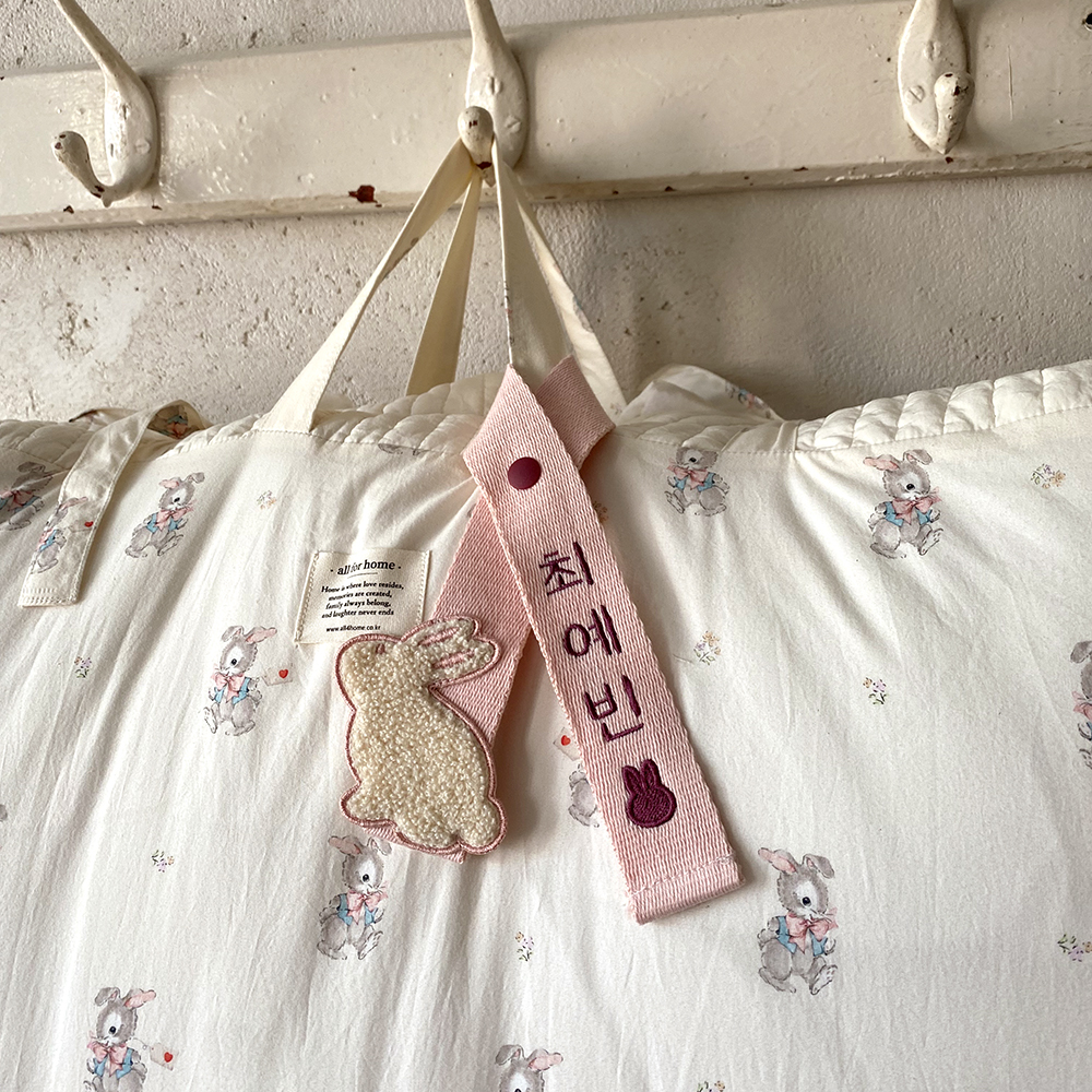 올포홈 어린이집 네임택 가방 이름표 낮잠이불 유치원 아기 유아 답례품 캐리어택 자수네임텍 이미지 4