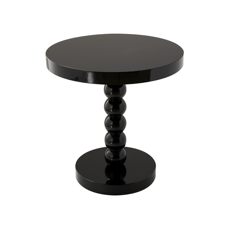 레트로 원형 원목 사이드 테이블 모던 카페 거실 티 협탁 S