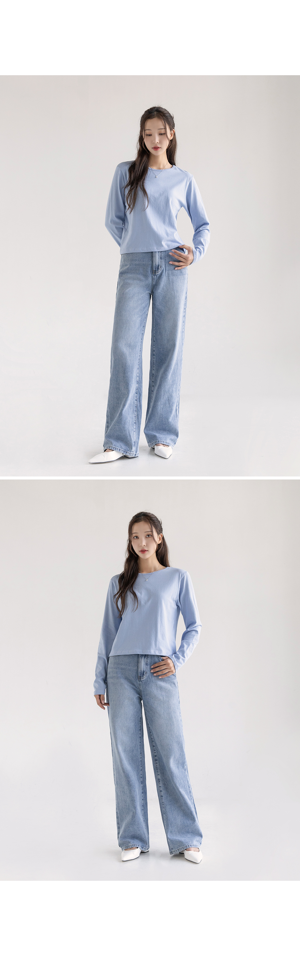 [2천장돌파][기획] 빅사이즈 S-2XL 미튼 3기장 빈티지 워싱 와이드 밴딩 청바지 상세 이미지 23