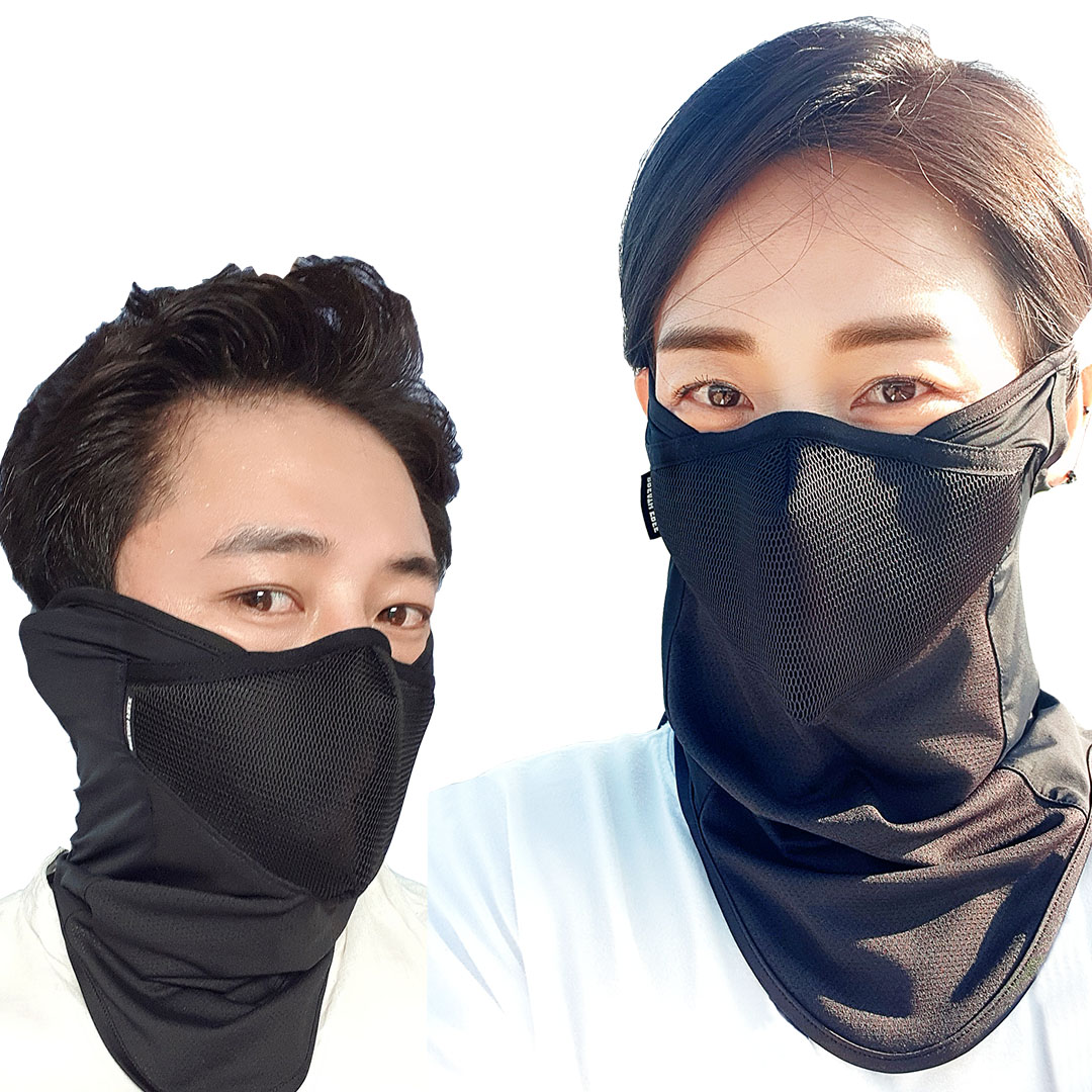 청풍문 300%호흡력 자외선차단 러닝 골프 스포츠 운동 마스크 하프런 나루 마스크 - 상세 이미지 2