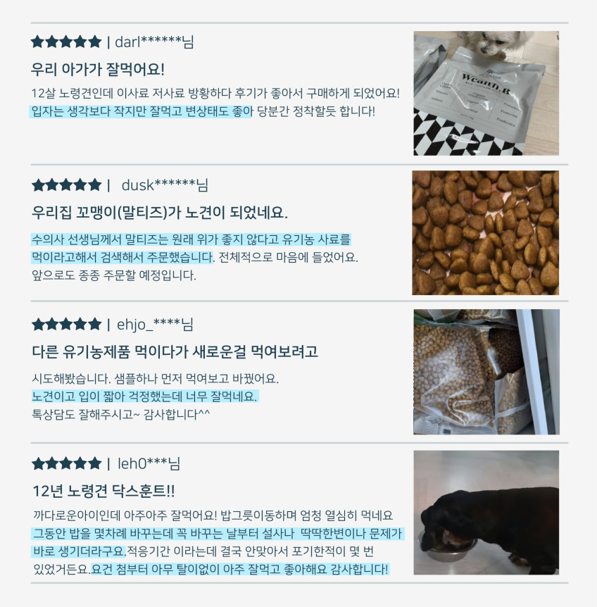 웰스비 가수분해 저알러지 눈물 피부 장건강 95% 유기농 사료 시니어, 2.4kg, 1개 판매처 상세 정보 이미지 3