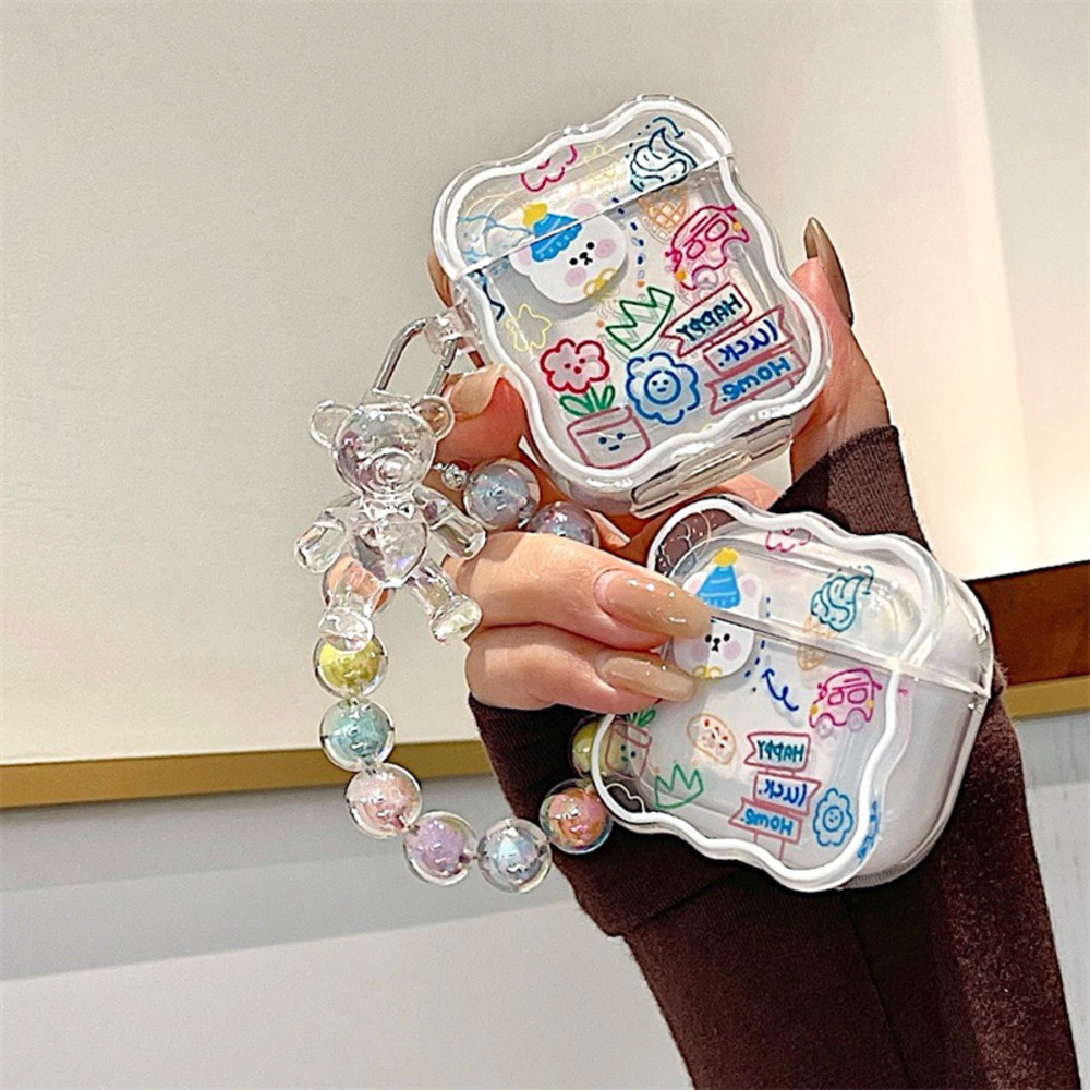 에어팟프로2케이스 2세대 C타입 아트낙서곰돌이 키링세트 이미지 4