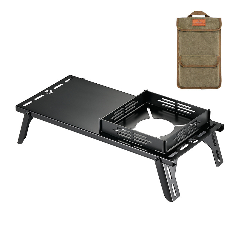 캠핑문 솔로 키친 소토 바람막이 차열 스텐 테이블 SK-310-CP