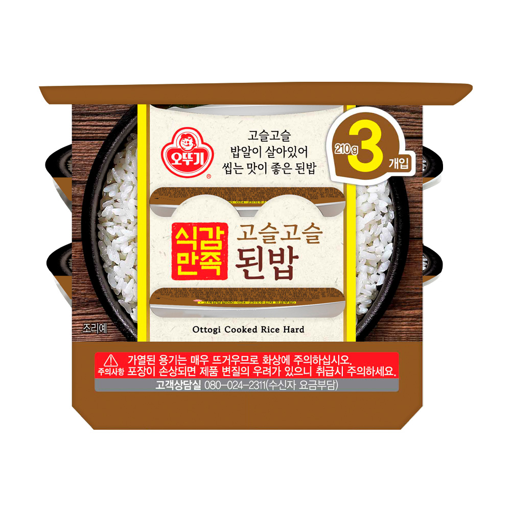 오뚜기 오뚜기밥 식감만족 고슬고슬된밥 210g, 3개 - 상품 이미지