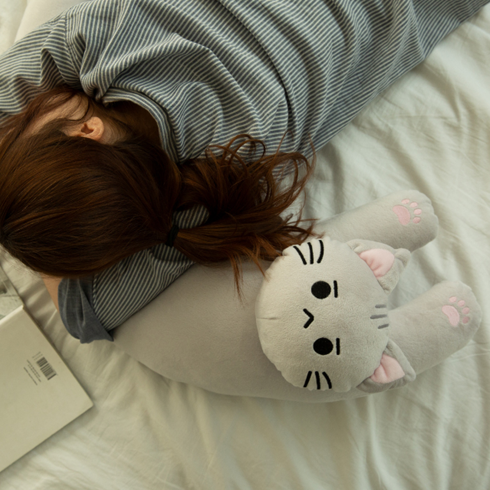 아르셰 안고자는 고양이바디필로우 인형 90cm 모찌스판 베개 업어가라냥