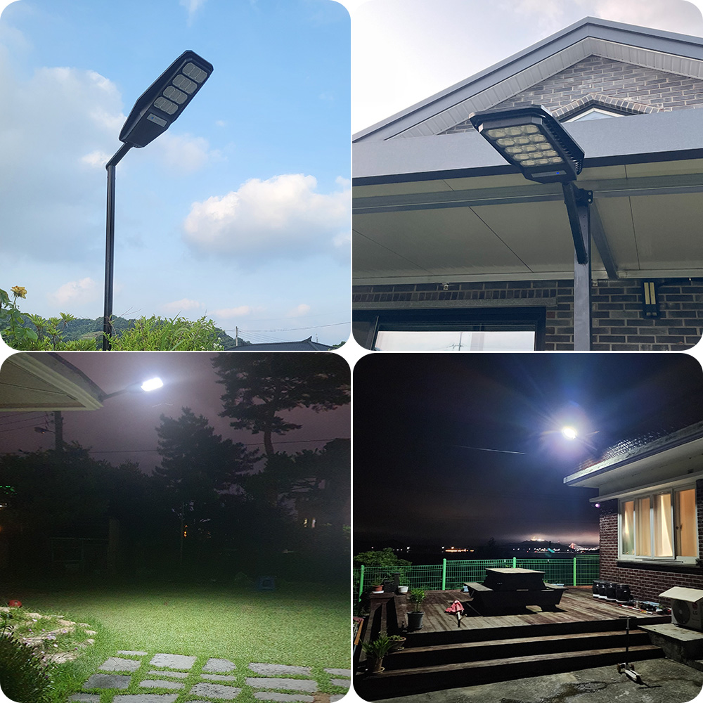 태양열 가로등 LED 태양광 센서등 외등 벽 조명등 전등 가로등헤드 보안등 일체형 100W