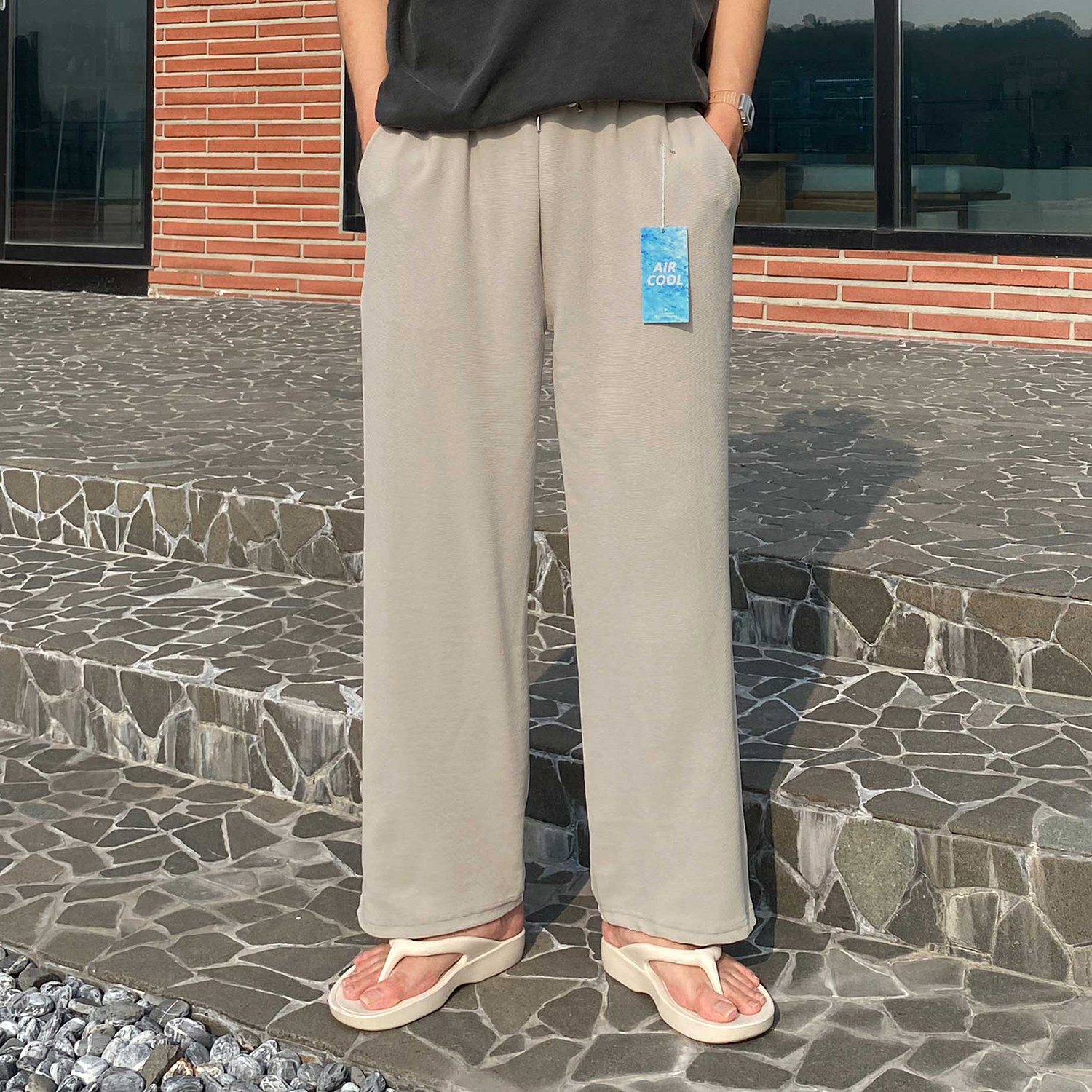 남자와이드팬츠 남자여름바지 구김없는바지 - 상세 이미지 4