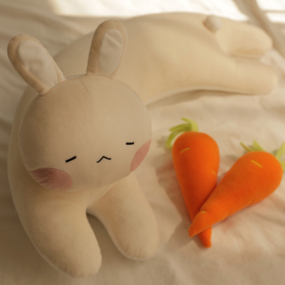 아르셰 안고자는 토끼바디필로우 인형 90cm 모찌스판 베개 귀찮은집순이 아이보리