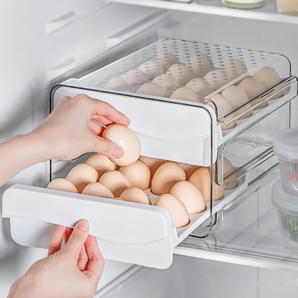 무타공마켓 2단 계란트레이 슬라이딩 32구 에그트레이 제품 이미지