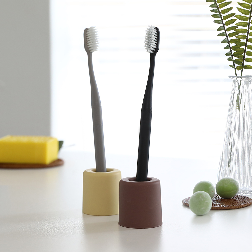 국산 항균 실리콘 스탠드업 칫솔꽂이 & 면도기거치대 칫솔통 1개 + 1개