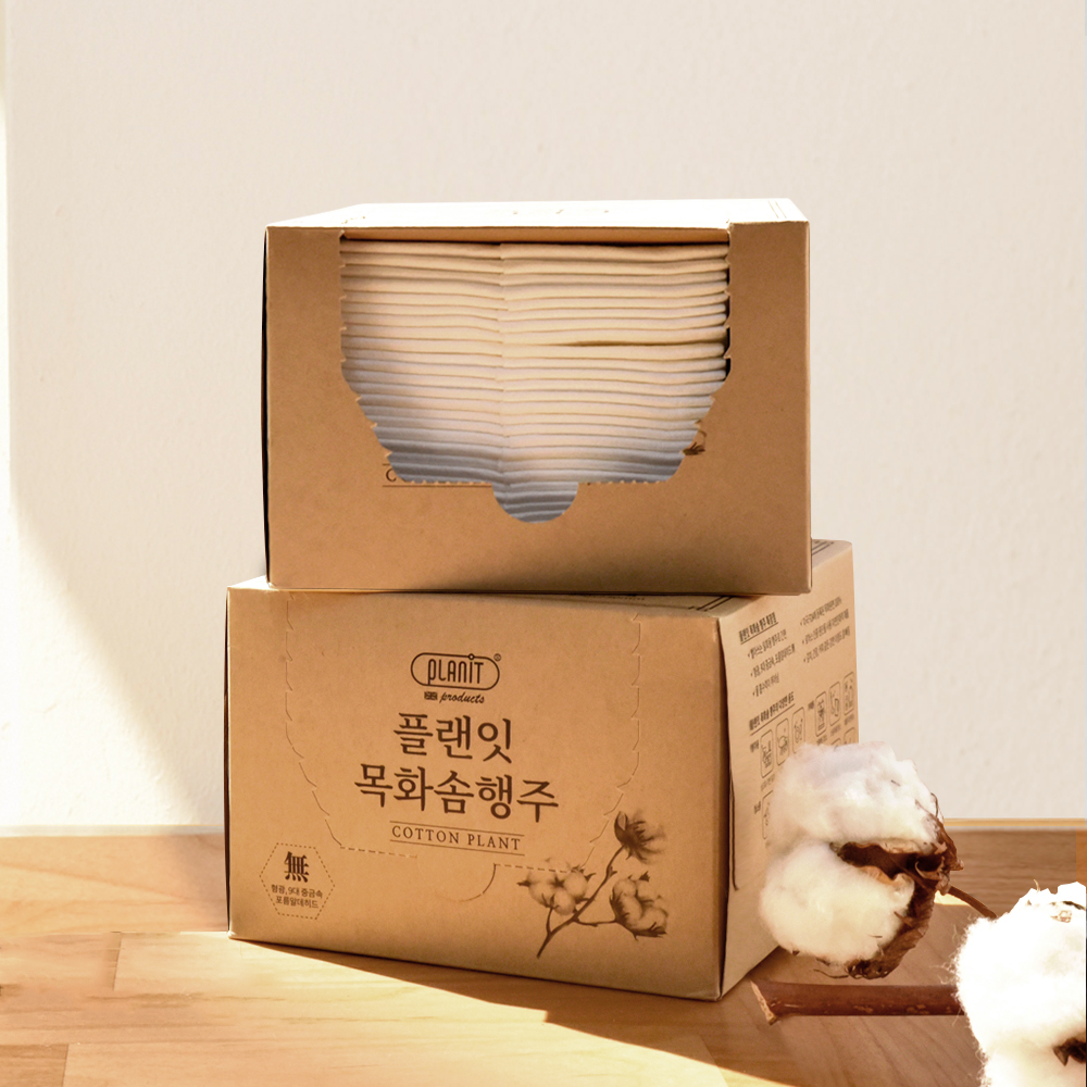 플랜잇 100% 코튼 친환경 목화솜 카페 행주 5박스(150매)