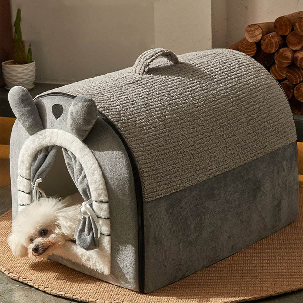 MIAMIA 대형 고양이 숨숨집 강아지 동굴 겨울 하우스 S