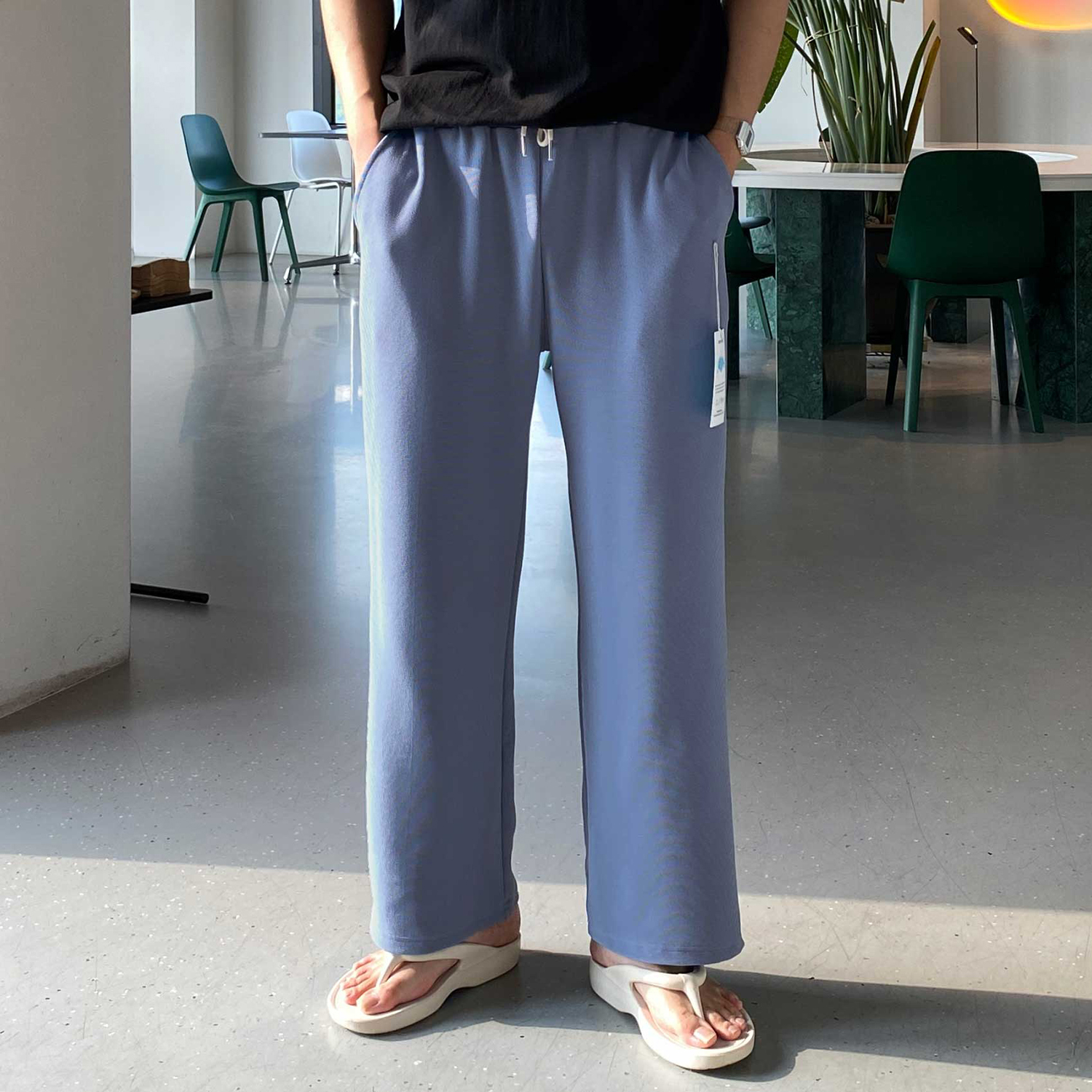 남자와이드팬츠 남자여름바지 구김없는바지 - 상세 이미지 2