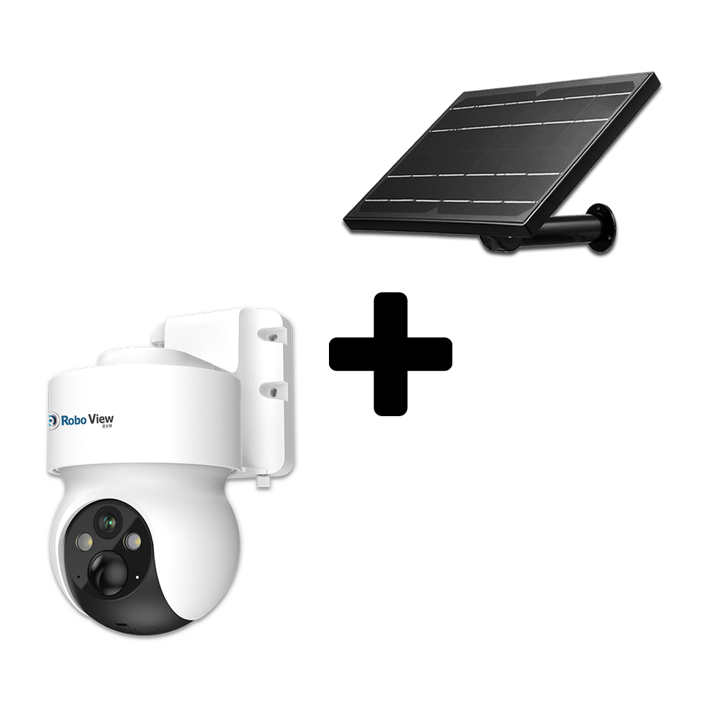 글로벌아이넷 로보뷰S4+8W 충전식 태양광패널 4G LTE CCTV 무선 배터리 이동식 - 상품 이미지