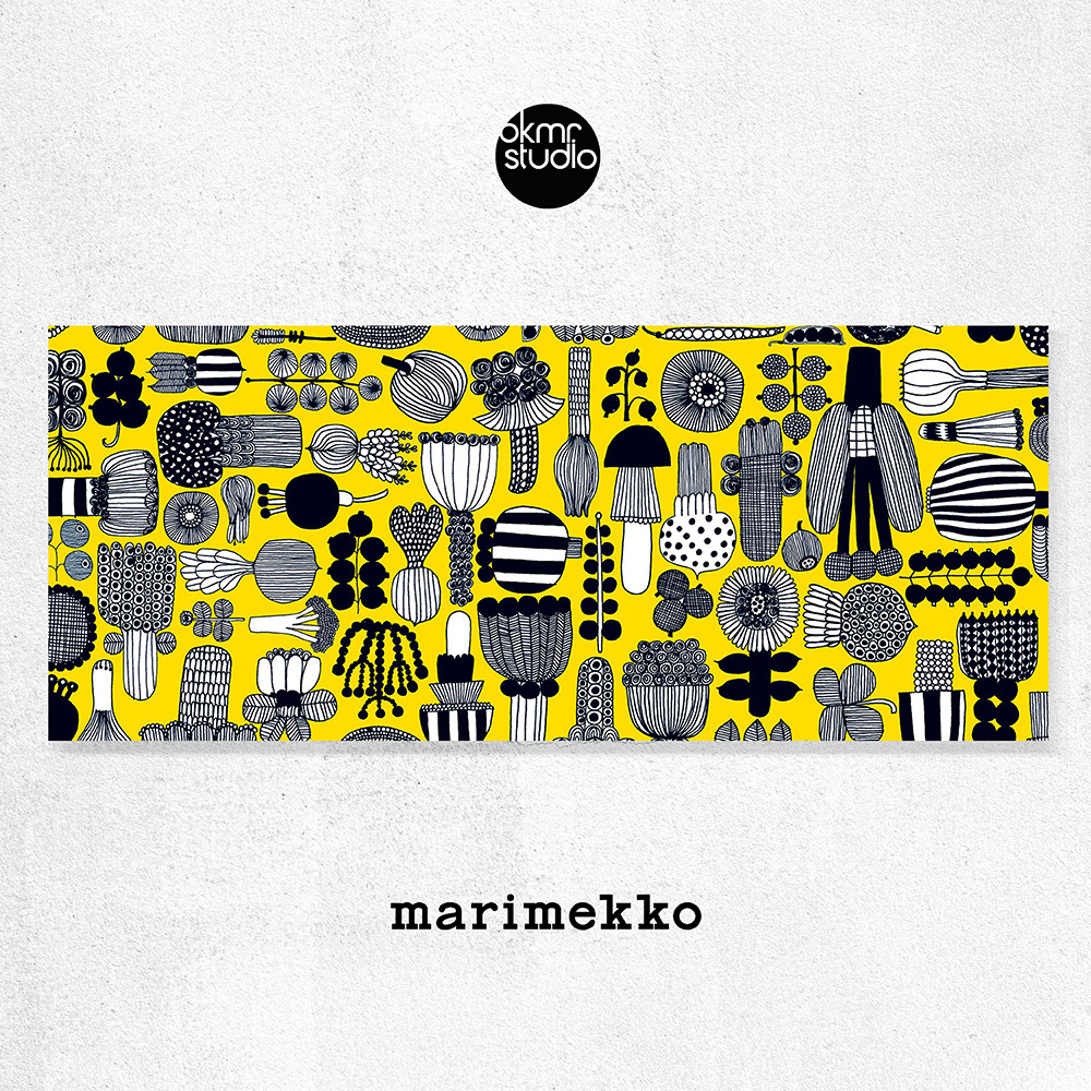 마리메꼬 피크닉 옐로우 캔버스 패브릭 대형 그림 거실 액자