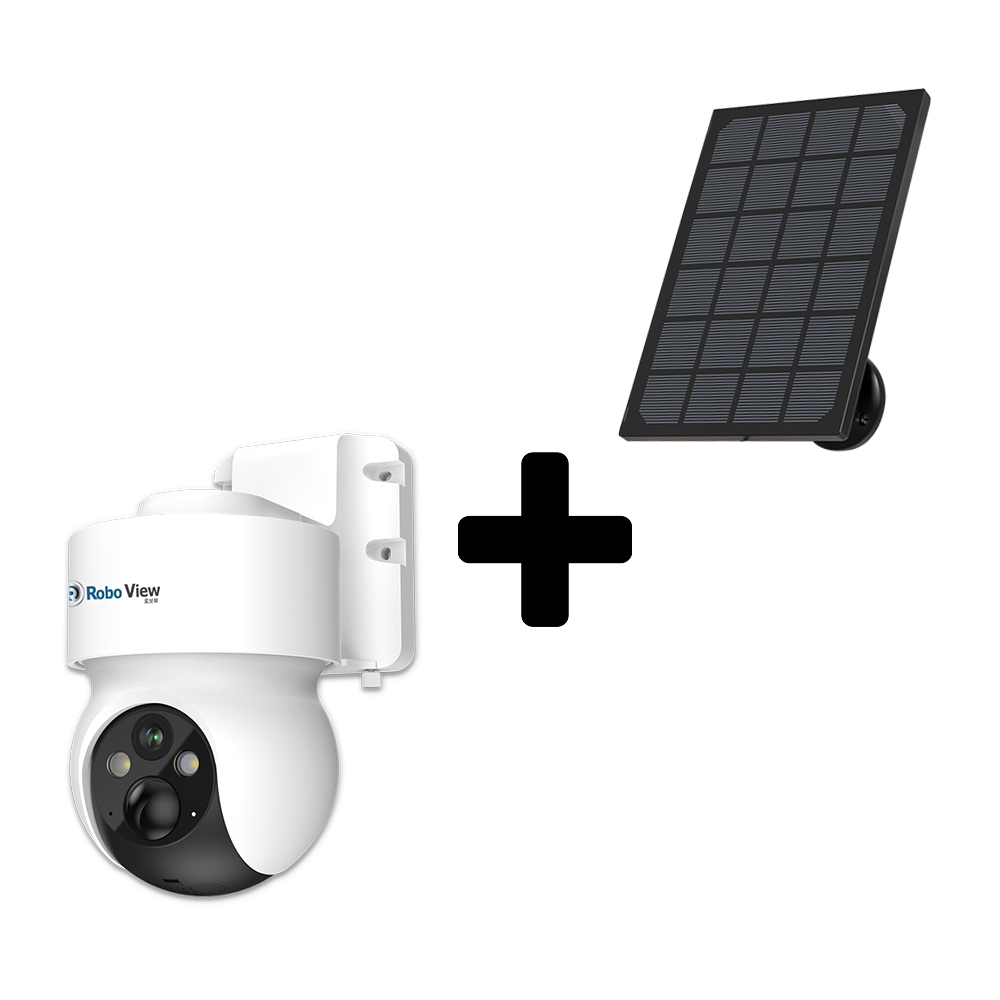 글로벌아이넷 로보뷰S4+3W 태양광패널 4G LTE 홈 CCTV 무선 배터리 이동식 카메라 - 상품 이미지