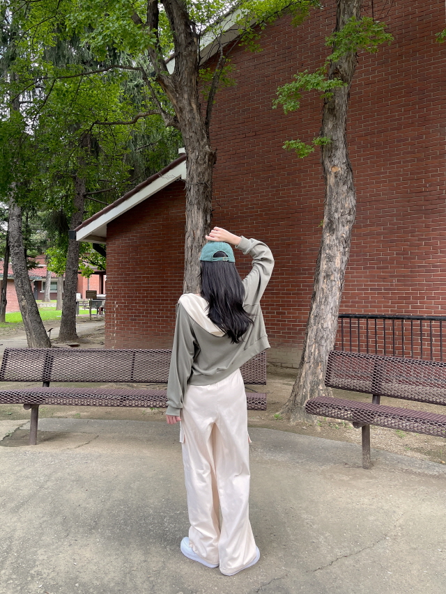 [숏,기본,롱 3기장!❤️] 웨더 코튼 와이드 간절기 바지 투웨이 스트링 카고 봄 롱 팬츠 상세 이미지 9