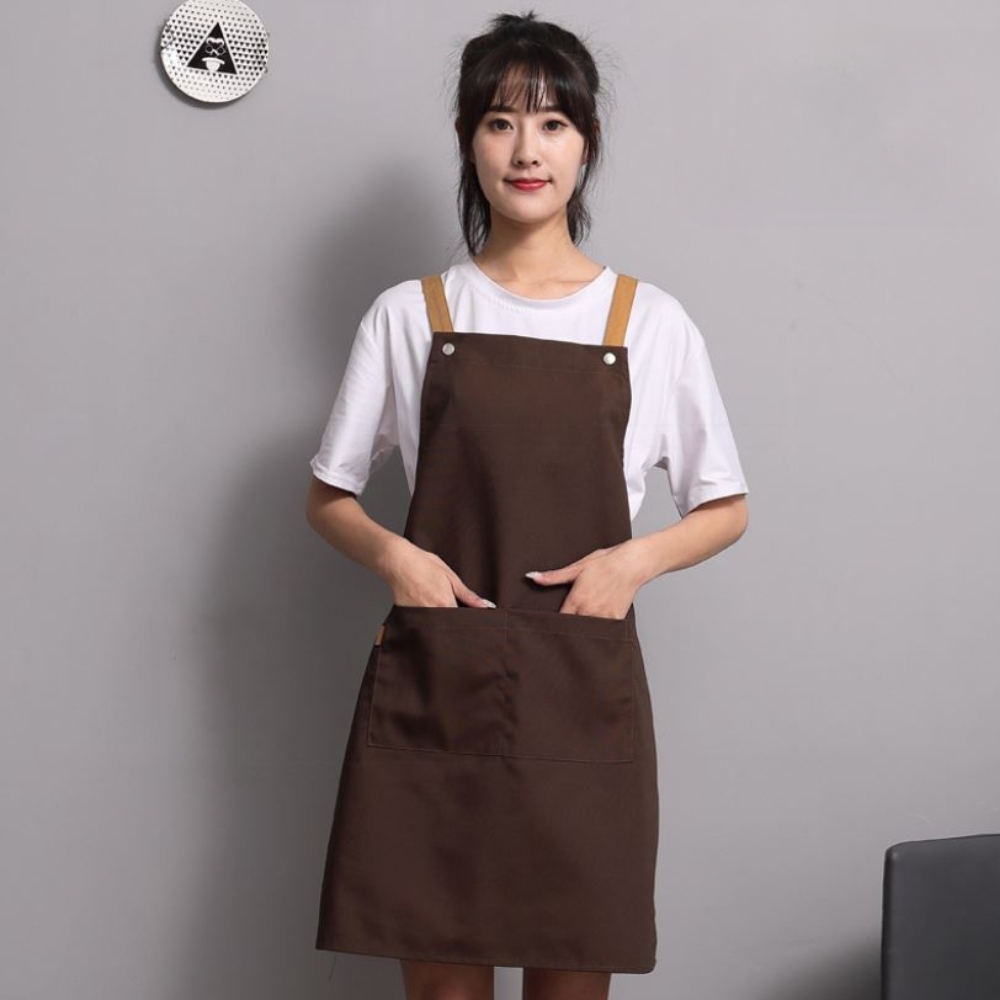 원피스앞치마 어린이집 보육교사 이쁜 면앞치마 여름 - 상세 이미지 3