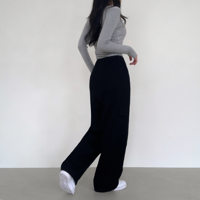 [숏,기본,롱 3기장!❤️] 웨더 코튼 와이드 간절기 바지 투웨이 스트링 카고 봄 롱 팬츠 상세 이미지 54
