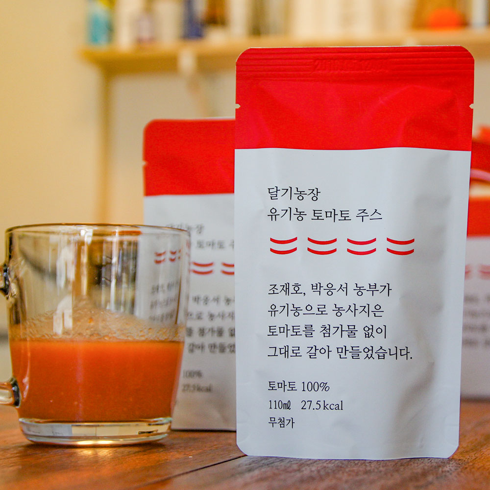 달기농장 유기농 무가당 토마토 맑은즙 주스 유기가공 쥬스 해썹 - 상품 이미지
