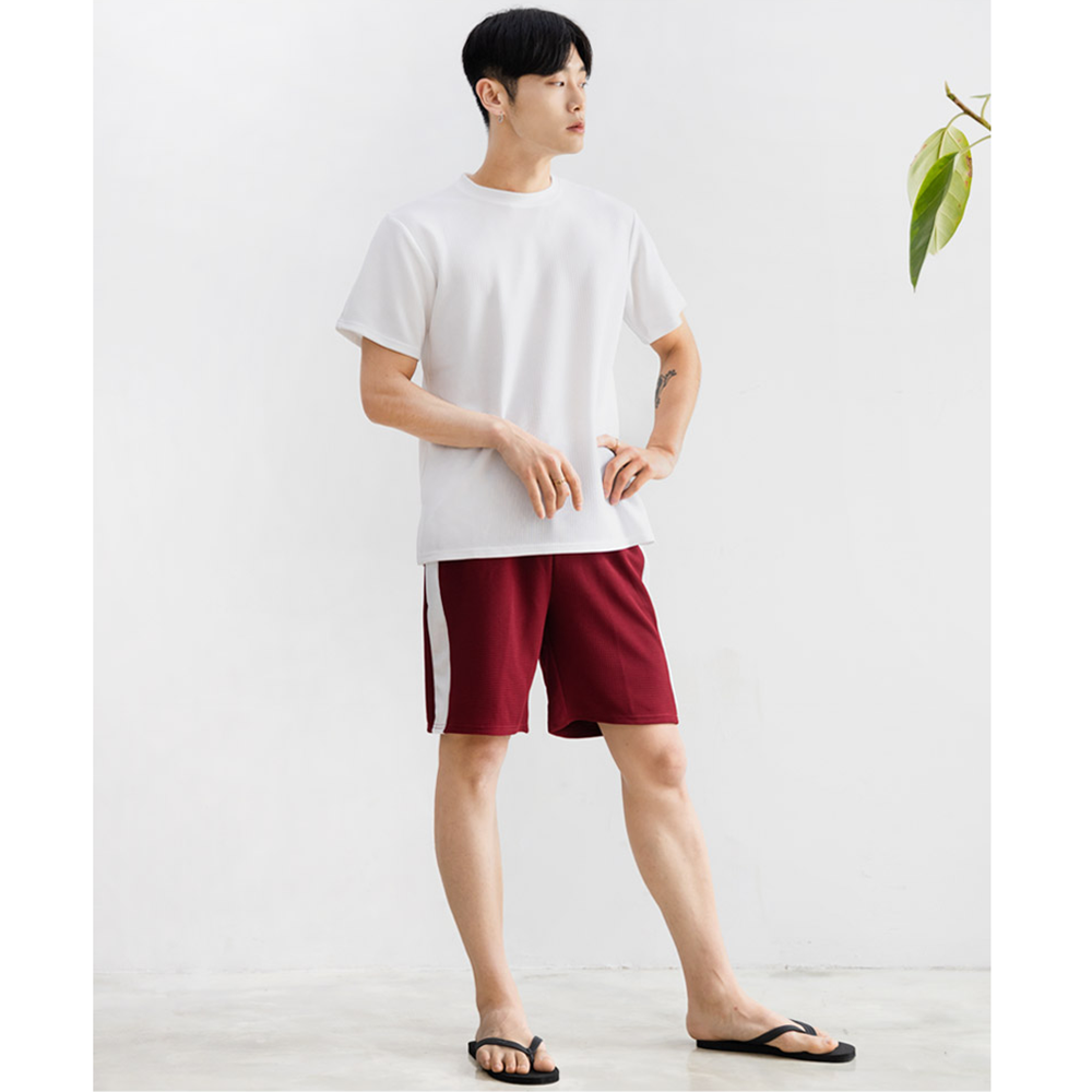 남성흰티 남자 단체복 라운드넥 루즈핏 엠보싱 반팔티 이미지 3