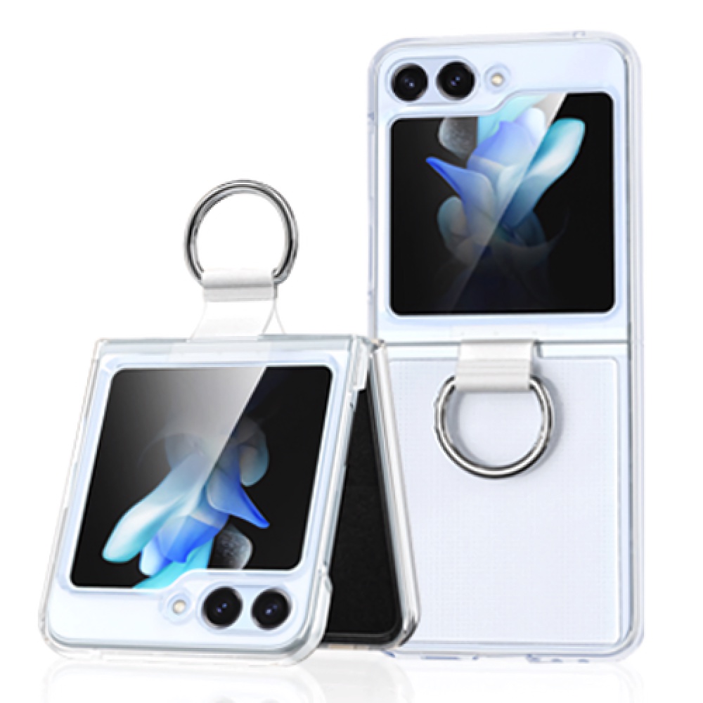 갤럭시 플립 케이스 링 고리 슬림 투명, 갤럭시Z 플립5 - 상품 이미지