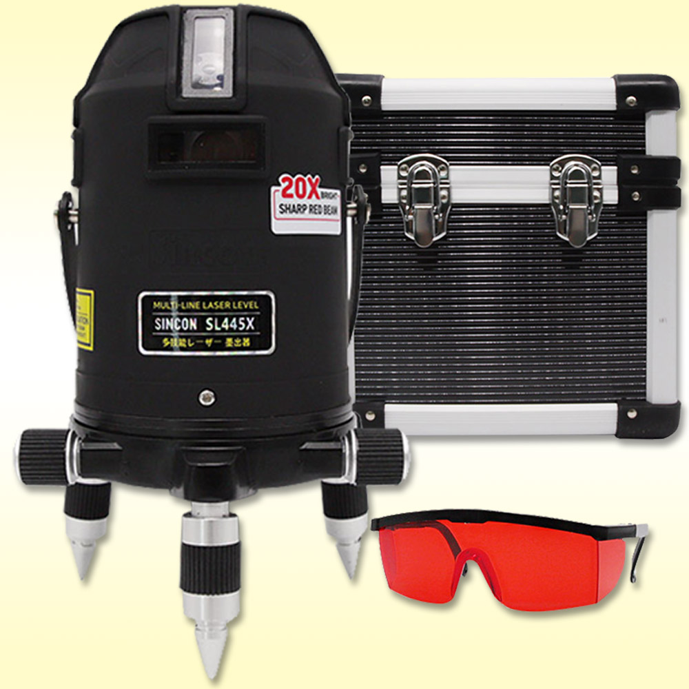 신콘 우주선타입 전자식 레드 레이저 SL-445X 레벨기 수평기 수광기 건축 인테리어 - 상품 이미지