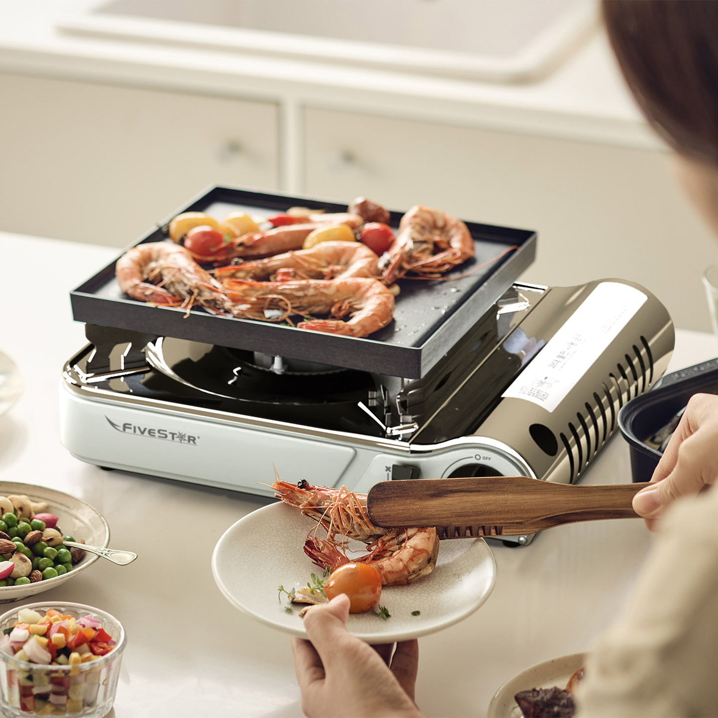 파이브스타 고화력 휴대용 가스 버너 렌지 MIT-3800DFSB