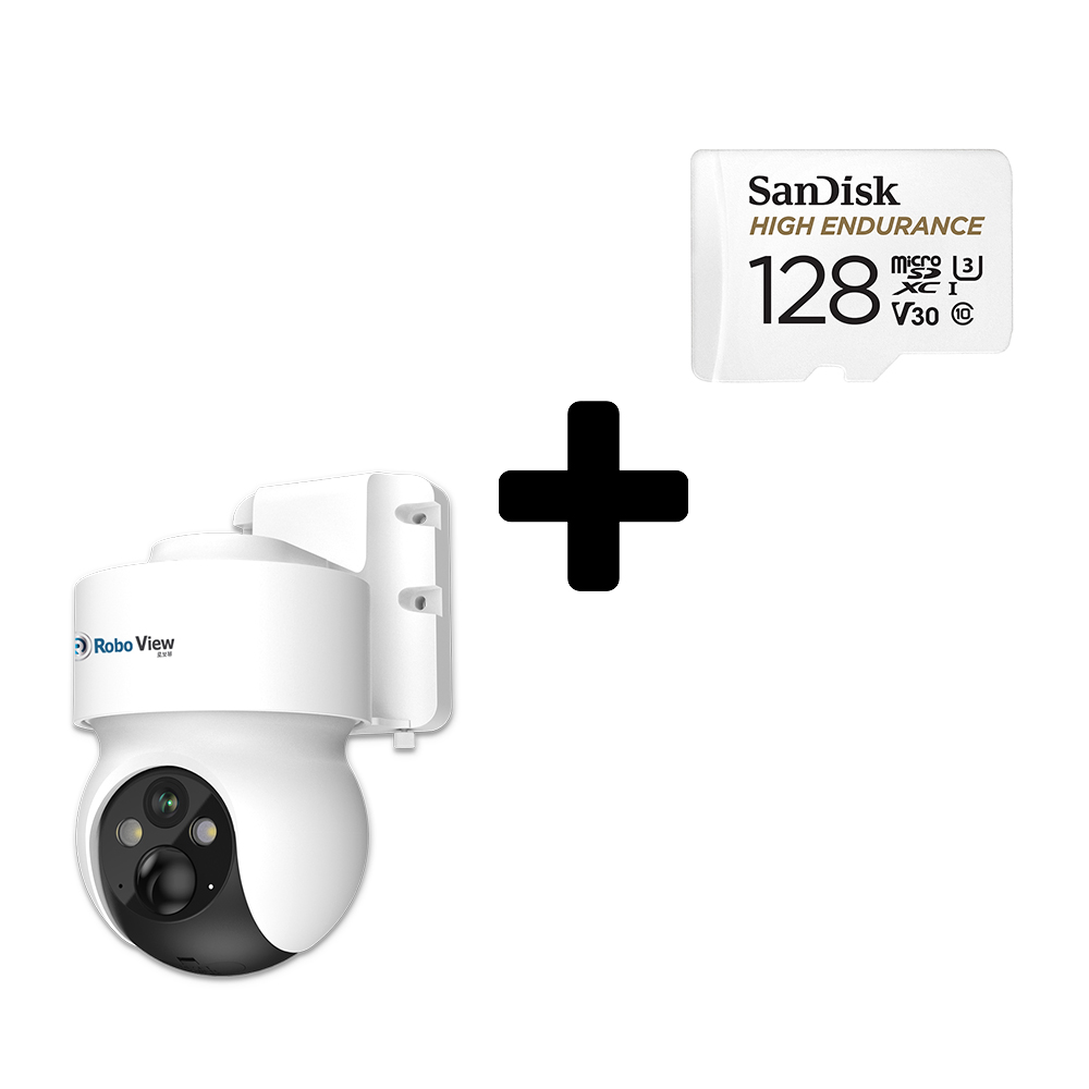 글로벌아이넷 로보뷰S4+128GB SD카드 4G LTE CCTV 무선 배터리 이동식 태양광패널 - 상품 이미지