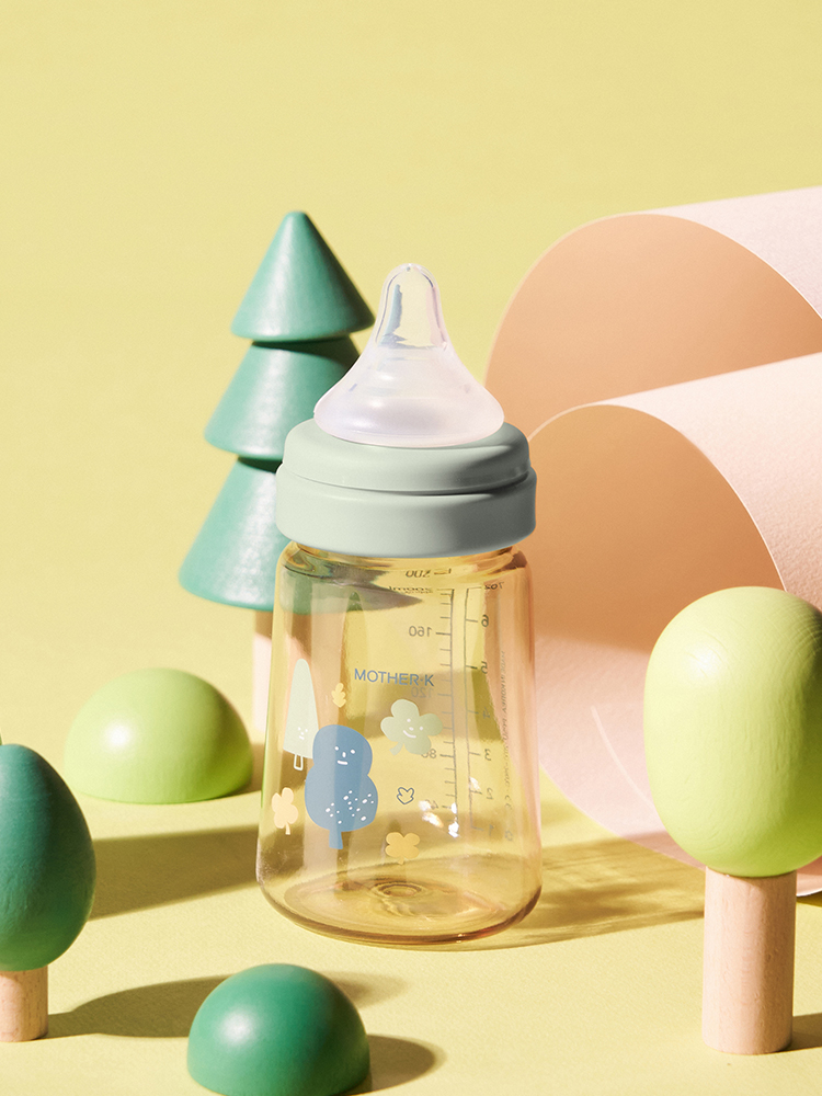 마더케이 신생아 PPSU 젖병 배앓이방지 (노꼭지) 180ml, 3개, 포레스트(민트) - 상세 이미지 2