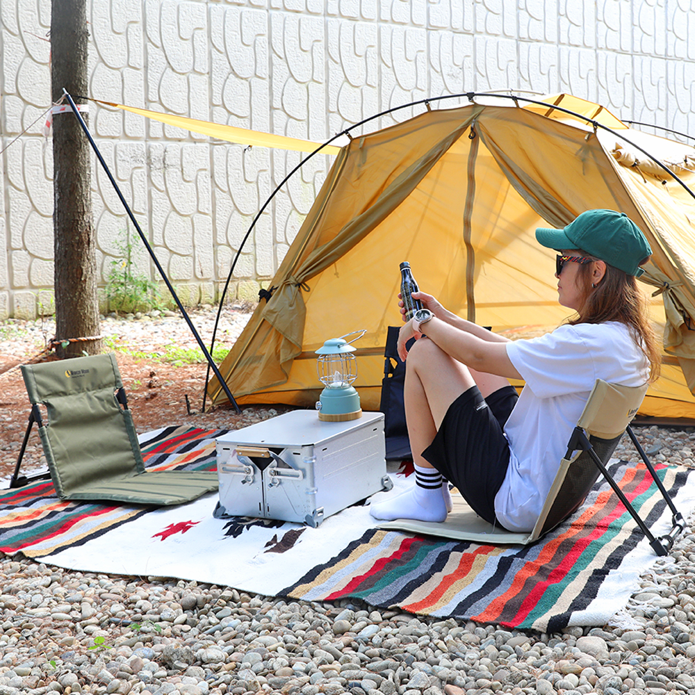 브리즈문 두꺼운 2세대 그라운드 체어 캠핑 좌식 휴대용 의자 페스티벌 피크닉 의자 1개 - 상세 이미지 3