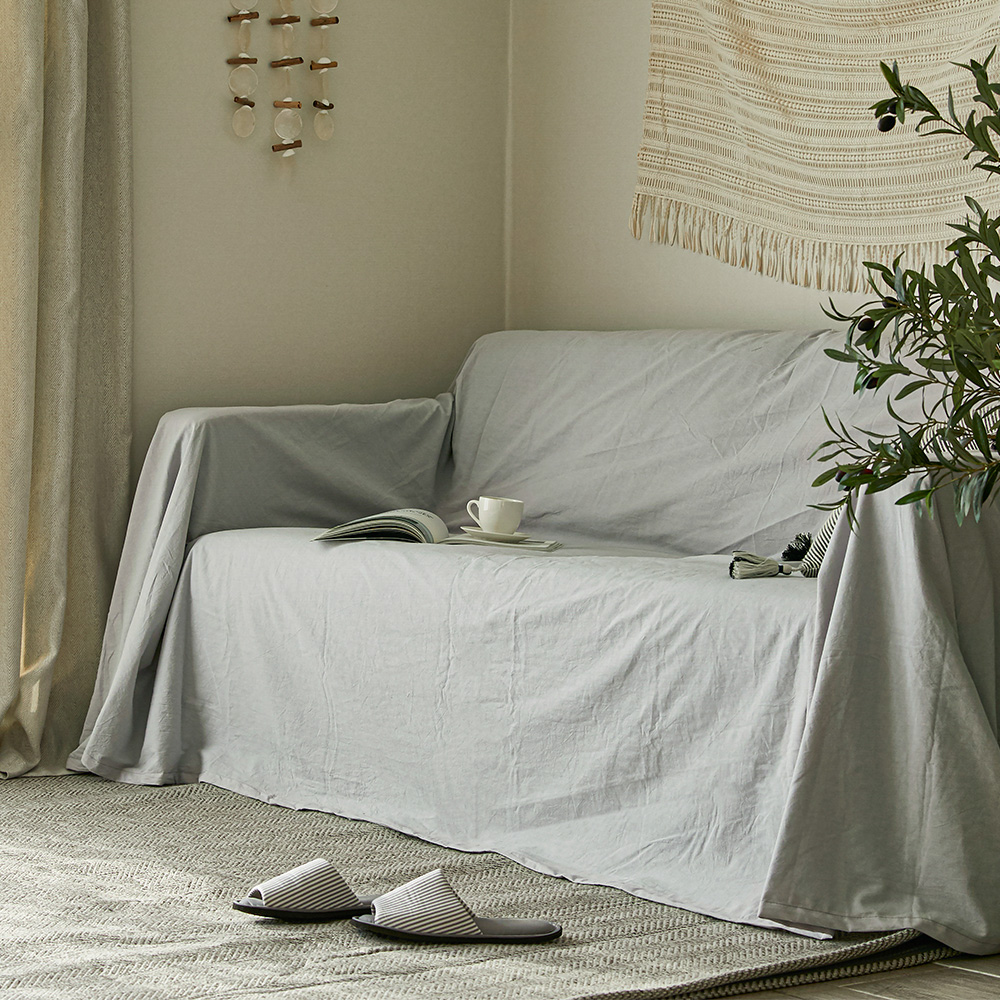 프리미엄 쇼파커버 워싱면 광목 패브릭 베이직 1 2인용 260x220