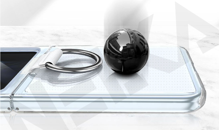 갤럭시 플립 케이스 링 고리 슬림 투명, 갤럭시Z 플립5 - 상세 이미지 5