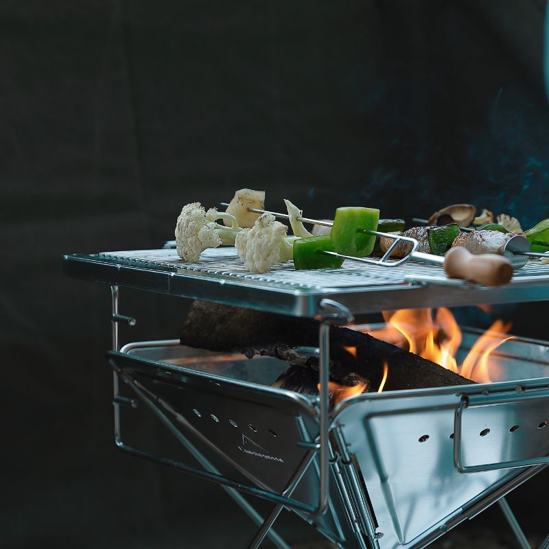 캠핑문 바베큐 트윈 꼬치 스큐어 세트 MK-8