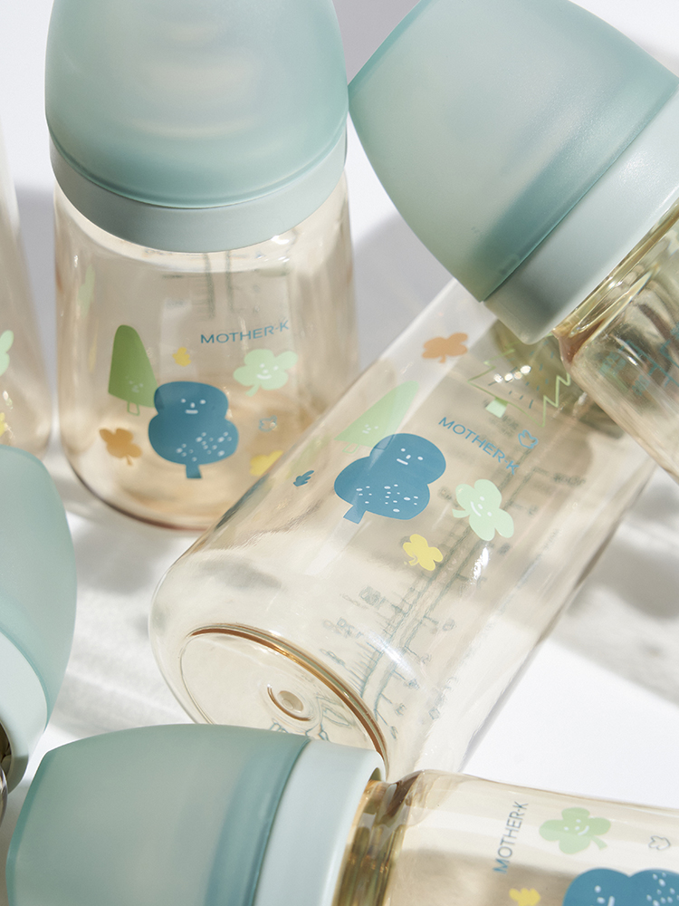 마더케이 신생아 PPSU 젖병 배앓이방지 (노꼭지) 180ml, 3개, 포레스트(민트) - 상세 이미지 5