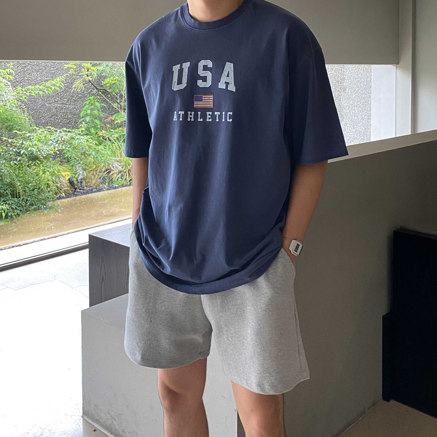 USA반팔 피그먼트반팔 두꺼운반팔티 이미지 3