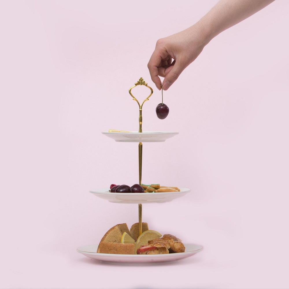 디저트접시 플레이팅접시 케이크스탠드 3단트레이 애프터눈티세트 - 상세 이미지 3