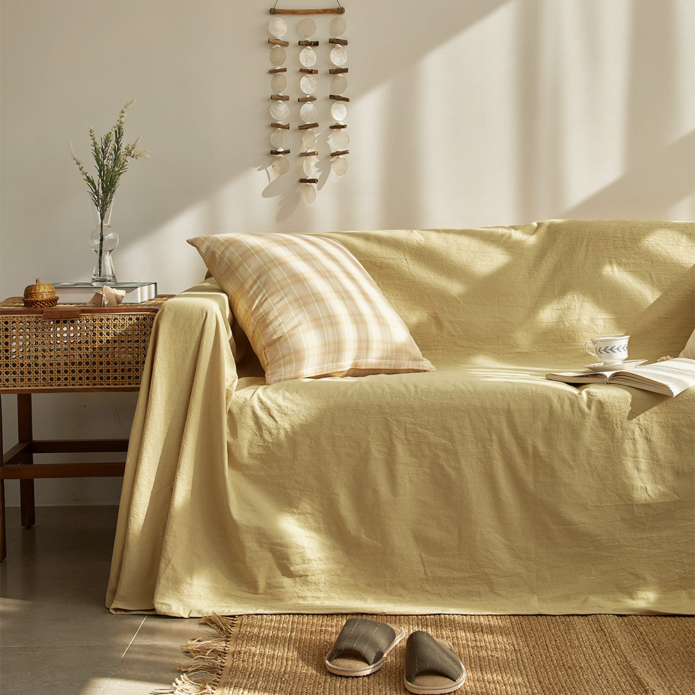 프리미엄 쇼파커버 워싱면 광목 패브릭 베이직 1 2인용 260x220