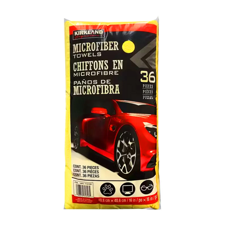 커클랜드 다용도 극세사 타월 코스트코 수건 40cmx40cm 옐로우 36개 제품 이미지